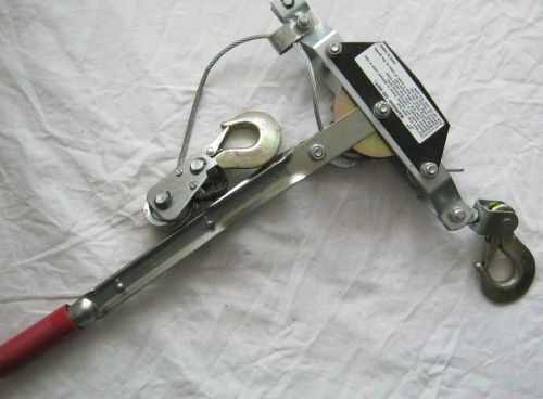 Dun Koung Ratcheting Cable Winch With 2 Hooks