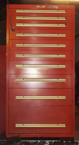 1 used equipto 10 drawer industrial tool storage cabinet *make offer* for sale