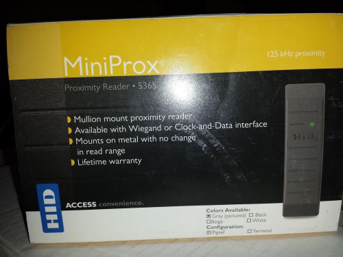 HID MiniProx Prox Card Reader 5365 5365EGP00 Softwarehouse Amag Netaxs Brivo