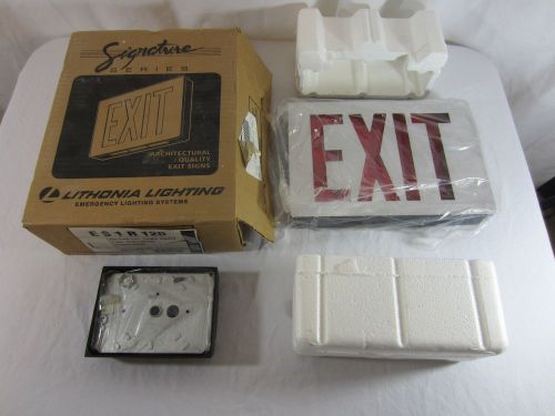 SIGNATURE SERIES ES1R120 EXIT SIGN RED LETTERS LIGHTING NEW IN BOX EMERGENCY