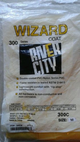 New River City Wizard PVC/Nylon Rain Coat jacket hood size M 38-40