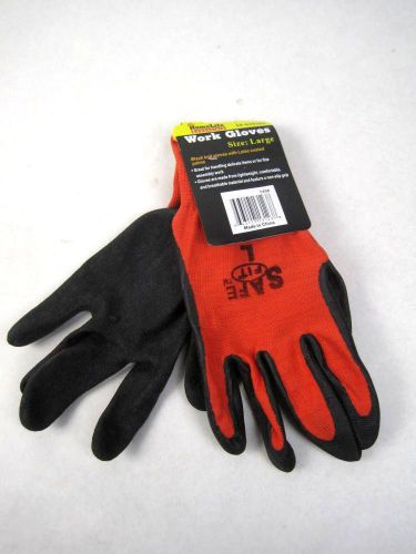 Protective safety utility garden auto non-slip grip latex work gloves large red for sale