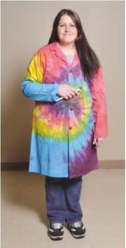 Lab Coat - Full Length Tie Dyed Double Extra Large XXL Lightweight