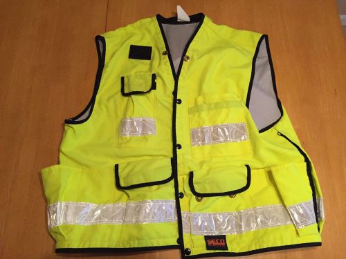 Seco survey vest 8063, xl, neon green, high visibility, cool mesh lining for sale