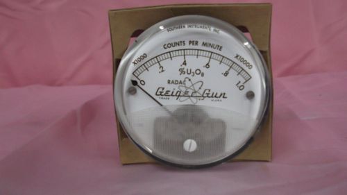 ROUND PANEL METER FOR A GEIGER COUNTER COUNTS PER MINUTE  APPOX. 2.75 INCHES