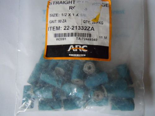 ARC  Abrasives - STRAIGHT CARTRIDGE ROLL 80 GRIT  1/2 x 1 x1/8  (1bag)