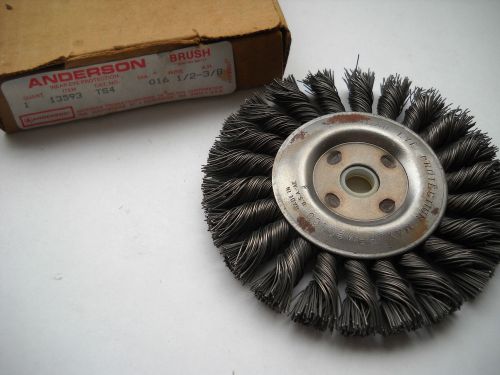 ANDERSON 13593 ROPE TYPE WIRE BRUSH / WHEEL .016 1/2-3/8 20,000 RPM NOS IN BOX