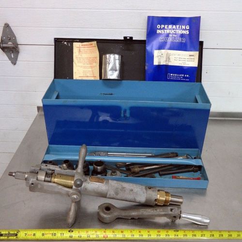 Mueller e-5 drilling tapping tapper tools w/ metal case for sale