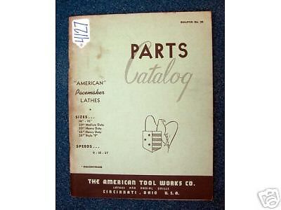 The American Tool Works Co. Parts Catalog for Lathe (Inv.17989)