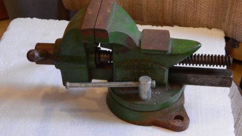 Vtg  morgan no. 25 swivel bench vise 4 1/2 inch jaw pipe jaws for sale