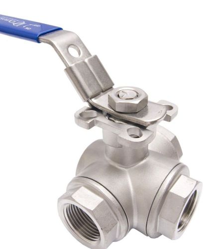 3 way stainless steel ball valves - type l/t for sale