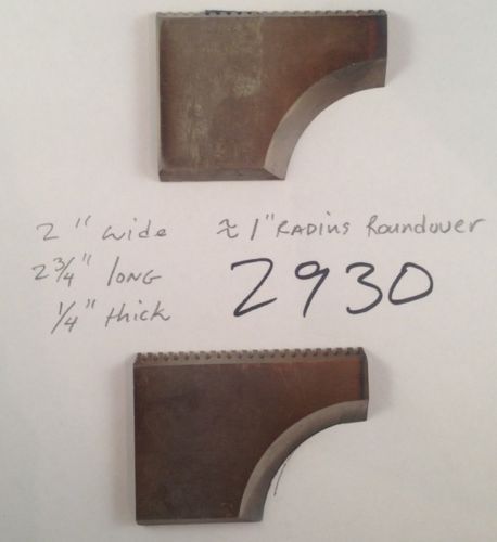Lot 2830 Round Over  Shaper Cutter Lockedge Profile Steel Lock Edge Knives