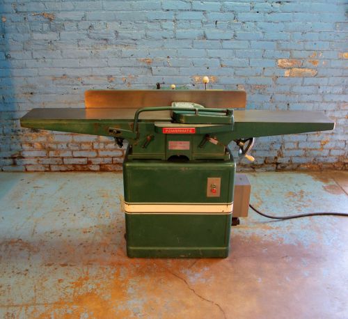 Powermatic 8&#034; x 1/2&#034; Jointer Model 60 3 Phase 1.5 HP Wired 230 V