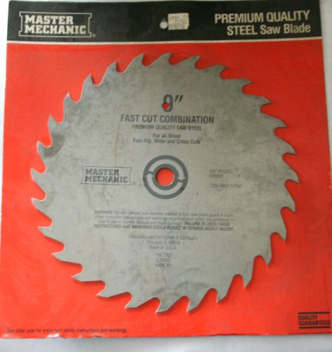 Master Mechanic 9&#034; Fast Cut Combination Premium Quality Steel Saw Blade for Wood