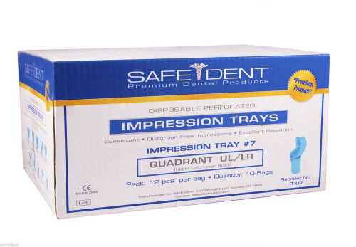SafeDent Plastic Disposable Impression Tray # 7 Quardant UR/LR / 2 bag of 12 pcs
