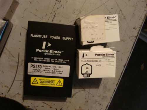 Perkin Elmer PS350 Flashtube power supply and two FX247 lamps new in boxes