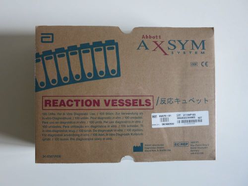 Abbott Axsym System Reaction Vessels, 100 Units 08A75-01 In Vitro IVF