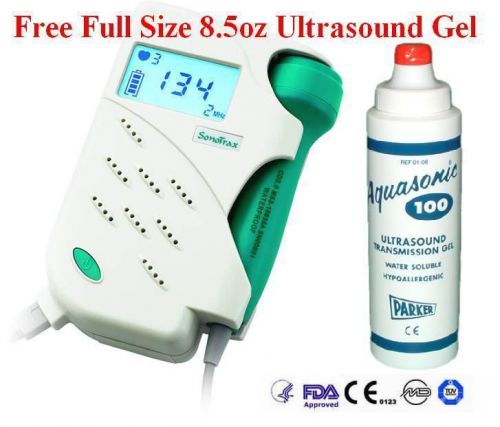 Sonotrax basic a fetal  heart doppler fda , 3mhz probe with 8.5oz bottle gel for sale