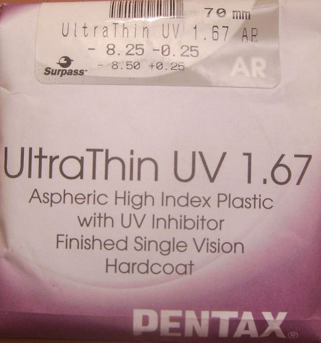 Pentax Ultra Thin UV 1.67 Aspheric Surpass AR Finished  Lot  $4 each
