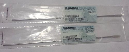 lot of (2) SYNTHES PART # 03.010.115   3.2MM GUIDE WIRE 290MM