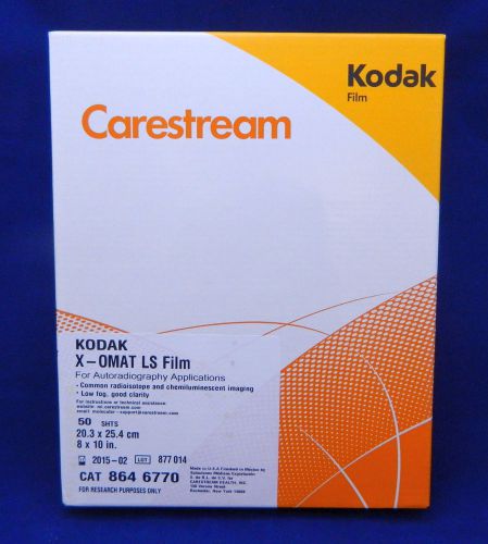 Carestream kodak x-omat ls autoradiography x-ray film 864 6770 - 50 pack - new for sale