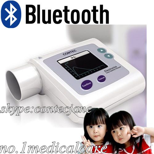 Bluetooth Wireless Lung spirometer SP10W, CONTEC, free SW, mouthpieces