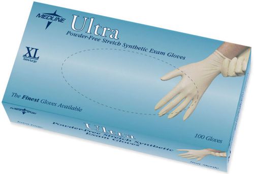 Latex free medline ultra xl mds193077 synthetic powder free exam gloves 100 ea for sale