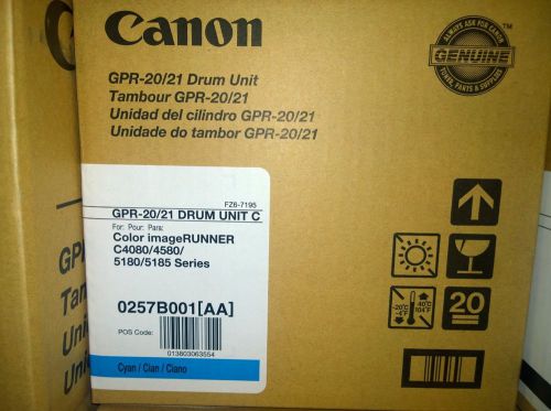 drum unit canon gpr 20 21 cyan oem genuine 0257b001 aa 4080 4580 5080 5185