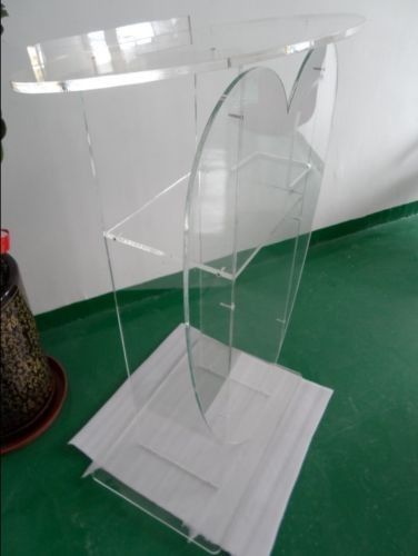 Heart Plexiglass Dais Acrylic Podium Lectern Church Pulpit Clear Durable Logo