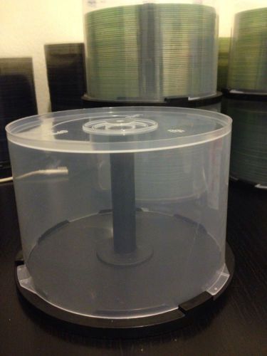 50 Pcs - Empty 50 Cd Dvd Capacity Plastic Storage Cake box spindle