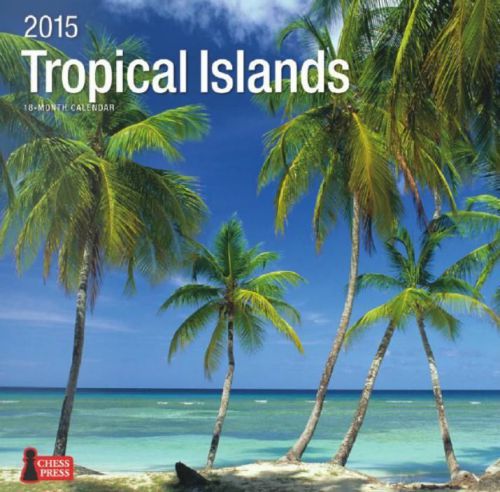 2015 TROPICAL ISLANDS Wall Calendar NEW &amp; SEALED Scenic Outdoor Nature Beaches
