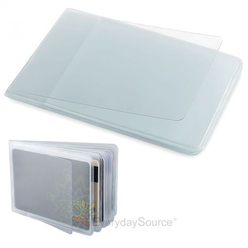 PVC Clear Pouch Name Card ID Credit Card Holder Organizer Keeper Case Pocket