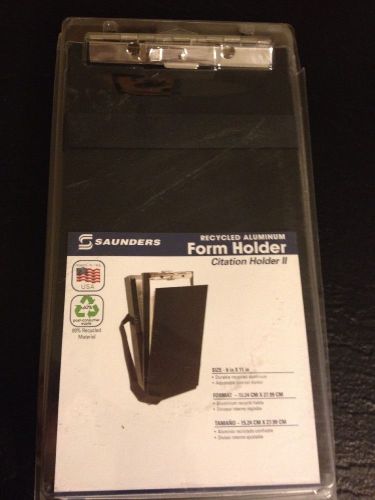 Saunders Recycled Aluminum Form/Citation Holder II Blk 6&#034;x11&#034; Police or Meter