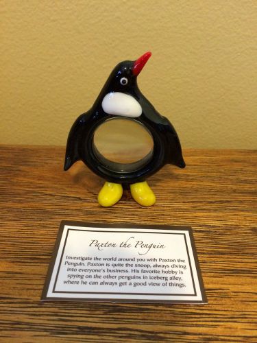 Paxton Penguin Art Glass Magnifier Loupe - Disc. Pier 1 Imports Edition in Box