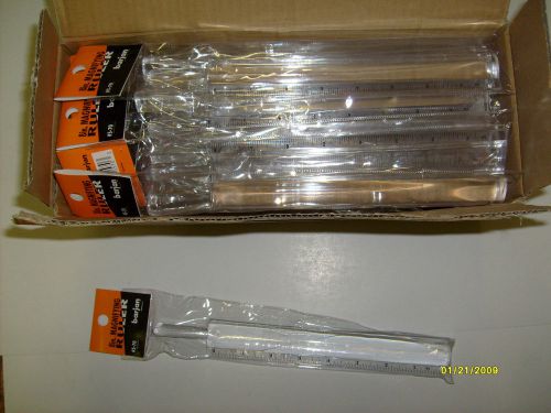 Lot of 24 - 8&#034; MAGNIFYING RULER - THICK PLASTIC CLEAR COLOR FOR EASY READING