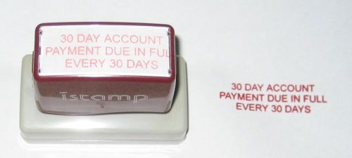 ISTAMP 30 DAY PRE-INKED ACCOUNT STAMP - NEW