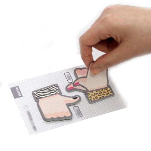 Stationery Kid Child Memo Post-it Paste Office Supply Thumb Shape Sticky Notes