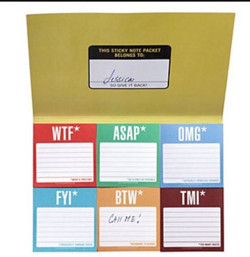 Honest Acronyms Sticky Notes Post It Organize Office Gift Work Modcloth