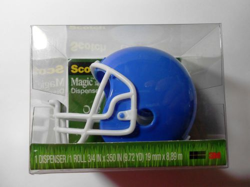 3M Scotch Magic Tape Dispenser Football Helmet Dispenser with Tape- RED  *New*