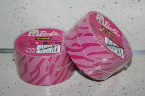 Barbie Scotch Glamtastic Duck Tape 2-rolls 3M Duct Tape 1.88x10yd New