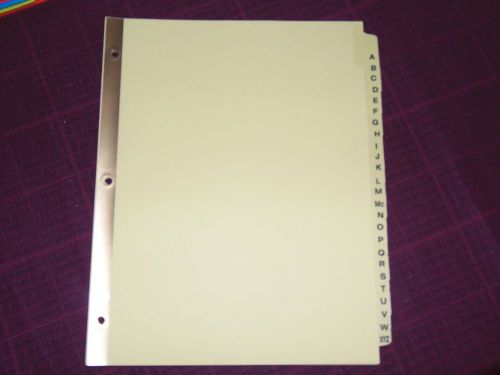 3-Ring Notebook Dividers A-Z Set of 25 Reinforced Complete