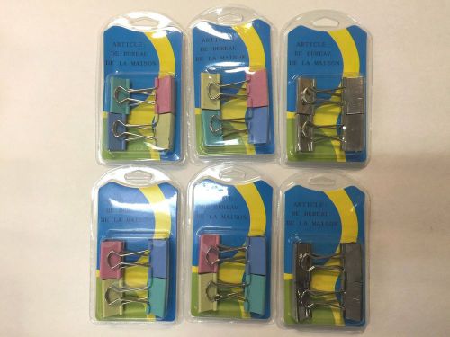 Wholesale case binder clips 288 packs /4pcs per pack for sale