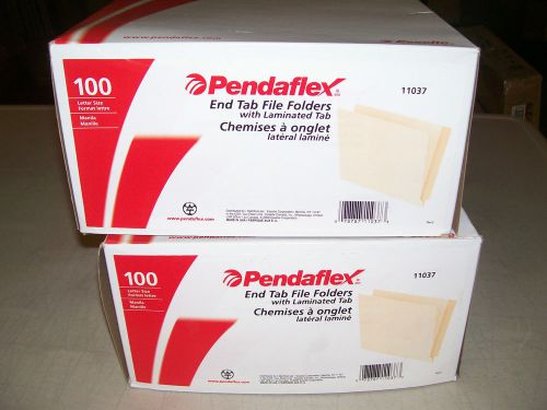 Pendaflex 11037 Laminated Tab, File Folders, Straight Cut End Tab Letter 100/Box