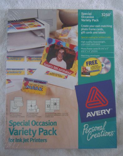 AVERY 3250 SPECIAL OCCASION VARIETY PACK FOR INK JET PRINTERS
