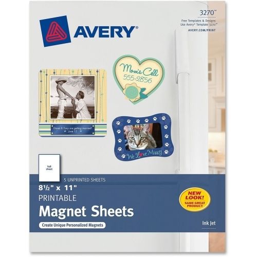 LOT OF 4 Avery Personal Creations Printable Magnetic Sheet -5/Pk -White