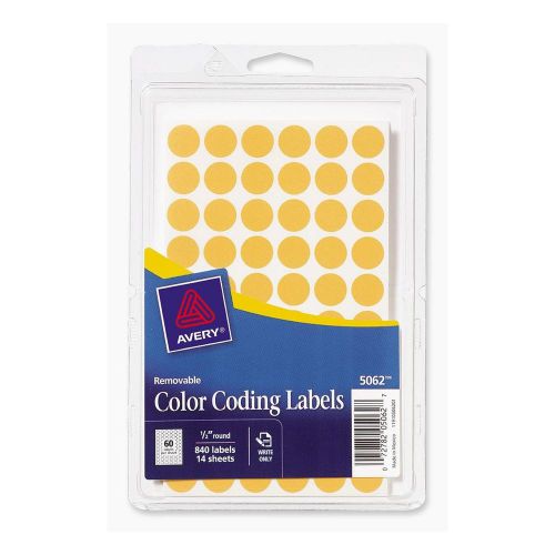 Avery Round Color-coding Label - 0.50&#034; Diameter - 800 / Pack - Circle (ave05062)