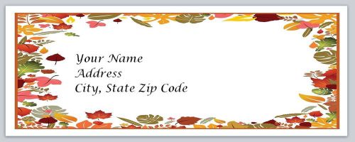 30 Fall Leaves Personalized Return Address Labels Buy 3 get 1 free (bo82)