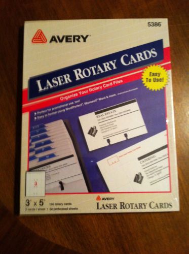Avery 5386 Laser Rotary Cards 3in x 5in 150 Pack NEW