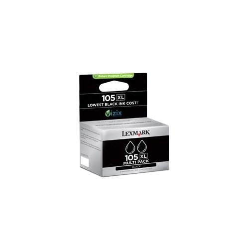 LEXMARK - BPD SUPPLIES 14N1180 2PK NO 105XL BLACK INK CART