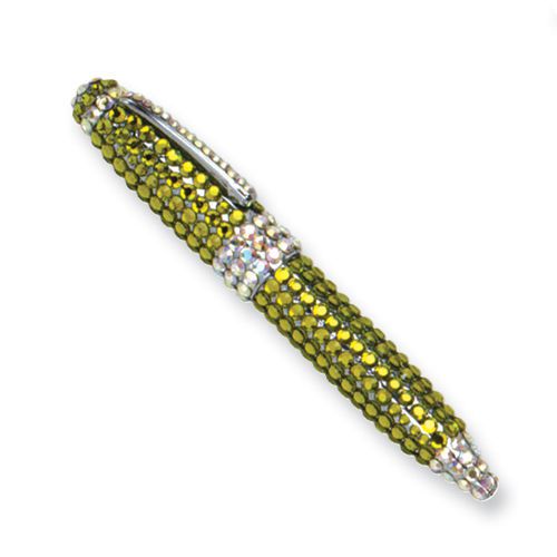 New Olive Ball-point Pen Office Accessory Made with Swarovski® Crystals